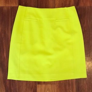 Neon yellow/green LOFT skirt